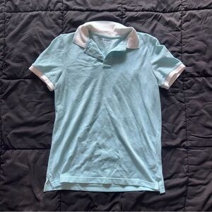Old Navy Aqua Polo with White Collar